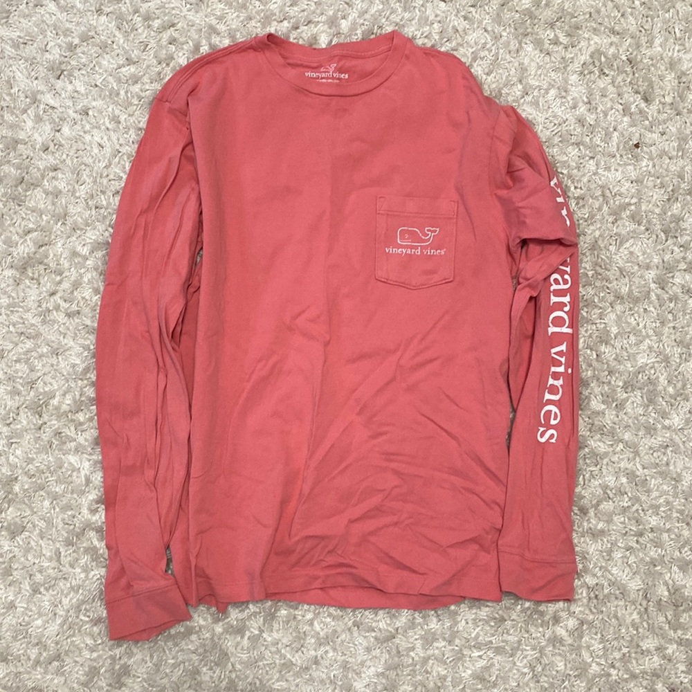 Pinky peach long sleeve super soft Vineyard vines tee